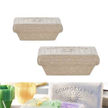 Vaschette di carta per gelato compostabili